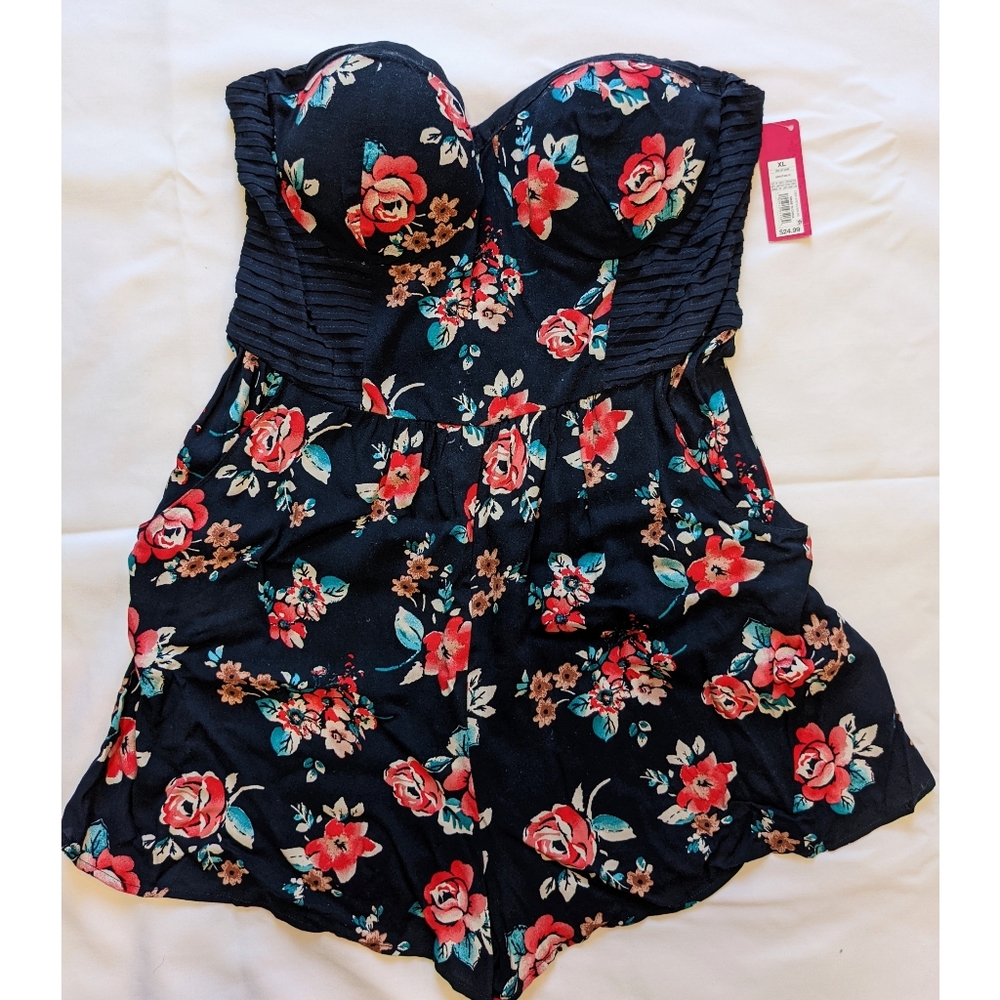 NWT Merona Strapless Romper with Pockets